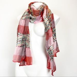 BOGO 🎈Mohair blend spring scarf textured striped plaid mesh